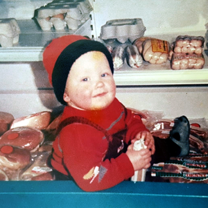 Kevin, circa 1985, pork section